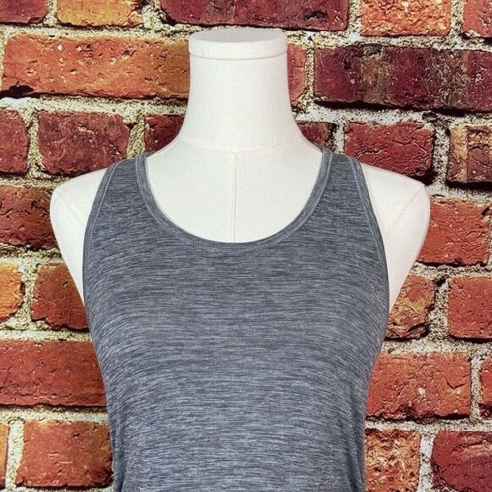 Athleta Racerback Fastest Track Side Ruched Gray Tank Top Size XS Activewear - Picture 2 of 9